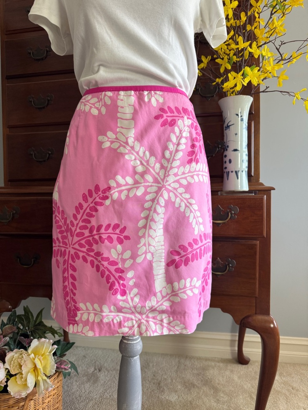 Lilly Pulitzer Palm Tree Skirt Size 10 - Picture 3 of 11